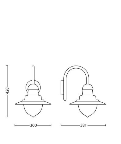 01652/30/PN Raindrop venkovní nástěnné svítidlo E27 1x60W bez zdroje IP44, černá 3