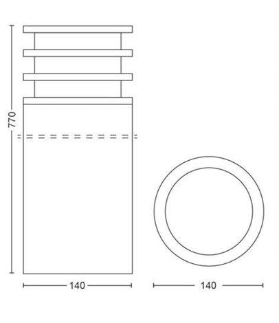 17403/93/P0 Hue White Lucca venkovní sloupkové LED svítidlo 1xE27 9W 806lm 2700K IP44 77cm, antracit 5