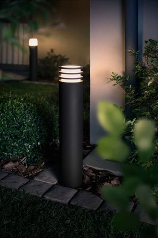 17403/93/P0 Hue White Lucca venkovní sloupkové LED svítidlo 1xE27 9W 806lm 2700K IP44 77cm, antracit 4