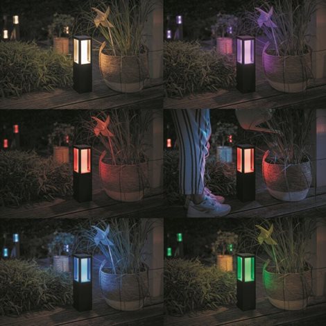 17431/30/P7 Hue WACA Impress venkovní sloupkové LED svítidlo 2x8W 1180lm 2200-6500K RGB IP44 černá 6