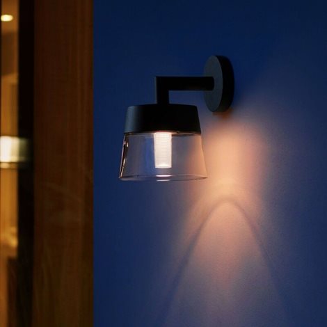 17461/30/P7 HUE WACA Attract venkovní nástěnné LED svítidlo 1x8W 590lm 2000-6500K RGB IP44 černé 2