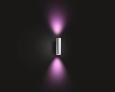 17463/47/P7 Hue WACA APPEAR venkovní nástěnné LED svítidlo 2x8W 1180lm 2000-6500K RGB IP44 nerez 5