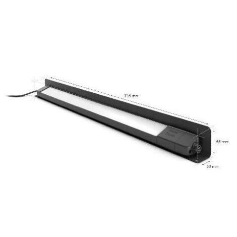 17466/30/P7 Hue WACA Amarant venkovní lineární LED svítidlo 20W 1420lm 2000-6500K RGB IP65 24V černá 1