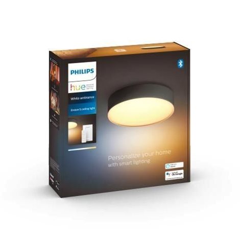 41158/30/P6 Hue WA Enrave S stropní LED svítidlo 1x9,6W 1220lm 2200-6500K IP20 26,1cm černá +ovladač 2