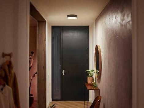 41158/30/P6 Hue WA Enrave S stropní LED svítidlo 1x9,6W 1220lm 2200-6500K IP20 26,1cm černá +ovladač 5