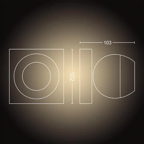 Hue WA Buckram bodové svítidlo 1x GU10 LED 5W 350lm 2200-6500K IP20, bílá 4