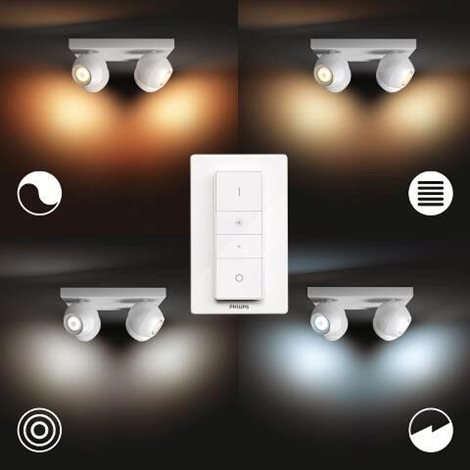 Hue WA Buckram bodové svítidlo 4x GU10 LED 5W 350lm 2200-6500K IP20, bílé 7