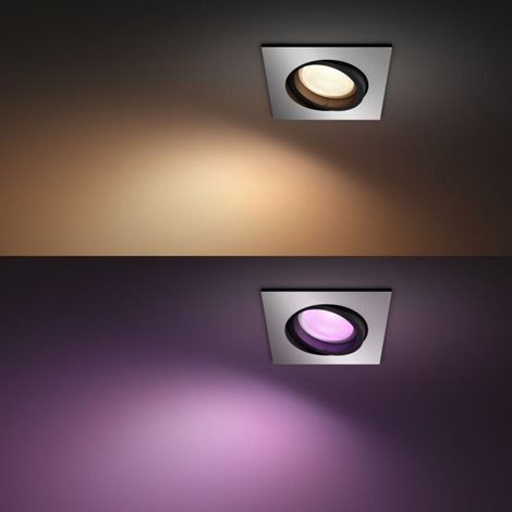 Hue Centura BT SVÍTIDLO PODHLEDOVÉ LED GU10 5,7W 350lm 2000-6500K RGB, hranaté, hliník 22