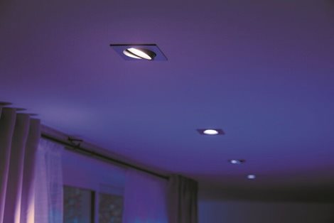 Hue Centura BT SVÍTIDLO PODHLEDOVÉ LED GU10 5,7W 350lm 2000-6500K RGB, hranaté, hliník 23