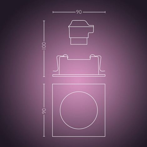 Hue Centura BT SVÍTIDLO PODHLEDOVÉ LED GU10 5,7W 350lm 2000-6500K RGB, hranaté, hliník 26