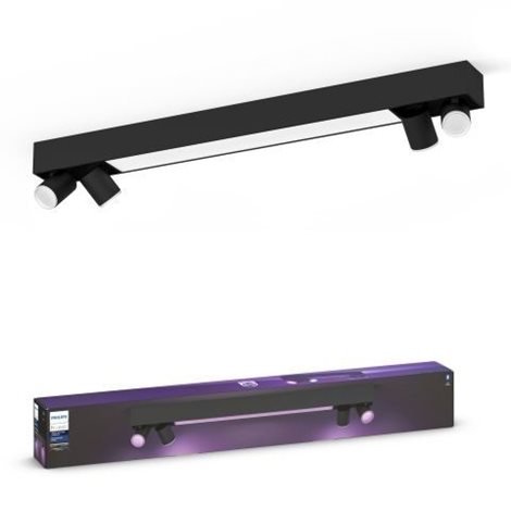 50607/30/P7 HUE WACA Centris stropní LED svítidlo 1x40W+GU10 4x5,7W 4200lm 2000-6500K RGB IP20 černá 2