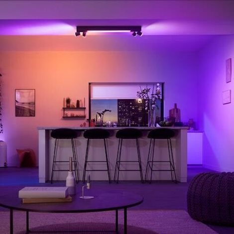50607/30/P7 HUE WACA Centris stropní LED svítidlo 1x40W+GU10 4x5,7W 4200lm 2000-6500K RGB IP20 černá 7