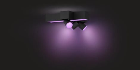 50608/30/P7 HUE WACA Centris stropní LED svítidlo 1x25W+GU10 3x5,7W 2810lm 2000-6500K RGB IP20 černá 10