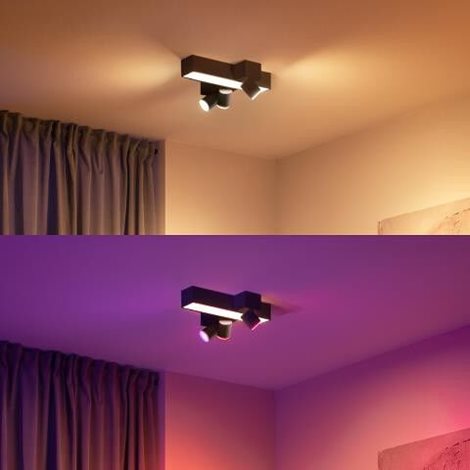 50608/30/P7 HUE WACA Centris stropní LED svítidlo 1x25W+GU10 3x5,7W 2810lm 2000-6500K RGB IP20 černá 4