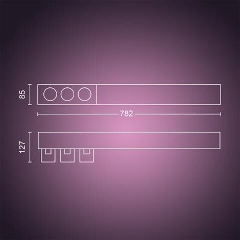 50609/30/P7 HUE WACA Centris stropní LED svítidlo 1x36W+GU10 3x5,7W 3550lm 2000-6500K RGB IP20 černá 3