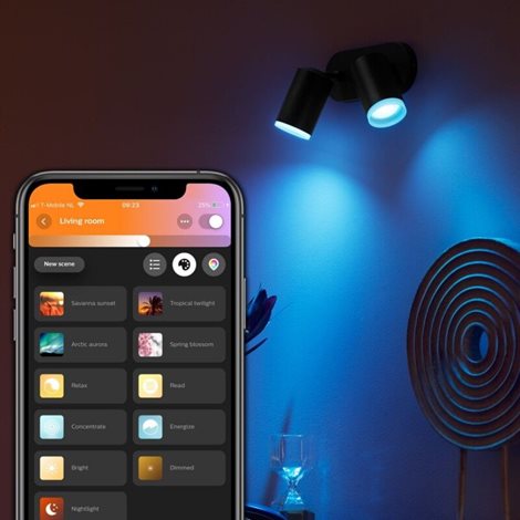 50632/30/P7 Hue WACA Fugato bodové LED svítidlo 2x GU10 5,7W 350lm 2000-6500K RGB IP20, černé 3