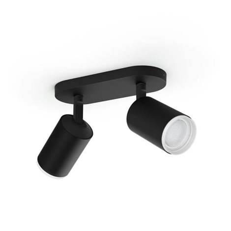 50632/30/P7 Hue WACA Fugato bodové LED svítidlo 2x GU10 5,7W 350lm 2000-6500K RGB IP20, černé 1