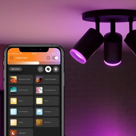 50633/30/P7 Hue WACA Fugato bodové LED svítidlo GU10 3x5,7W 350lm 2000-6500K RGB IP20 černá 4