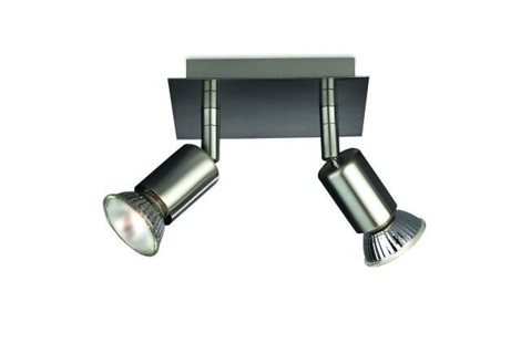 55032/17/PN Carrea bodové svítidlo 2xGU10 50W IP20, niklové 1