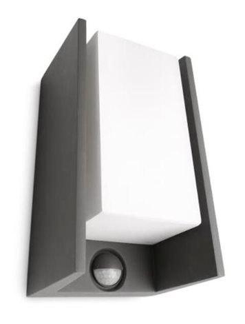 16352/93/16 Bridge IR venkovní nástěnné svítidlo se senzorem 1xE27 42W IP44, antracitové 1