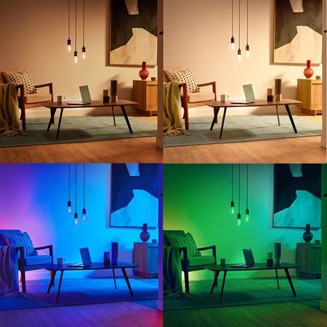 WiZ Smart LED Žárovka s tradičním vzhledem, čirá, 40 W 470lm 2200-6500K (RGB) A60 E27 9