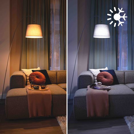 WiZ Smart LED Žárovka Filament čirá 7 W (ekv. 60 W) 806lm 2700-6500K ST64 E27 7