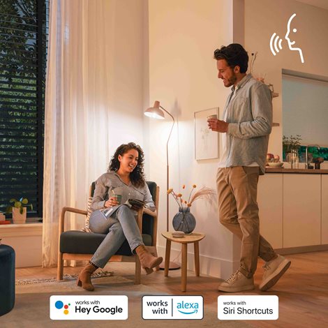 WiZ Smart LED Žárovka Filament čirá 7 W (ekv. 60 W) 806lm 2700-6500K ST64 E27 9