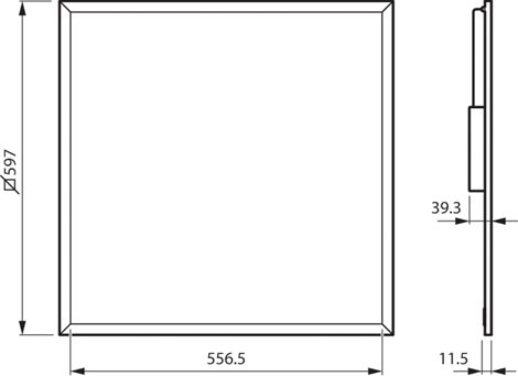 RC065B Čtvercový LED panel LED34S/840 PSU W60L60 NOC 34W 3400lm 4000K 3