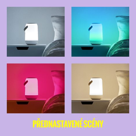 WiZ Mobile přenosná LED lampa 1x13,5W 400lm 2200-6500K RGB IP20, bílá 6