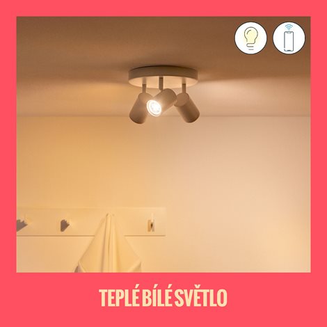 WiZ Imageo bodové LED svítidlo 3x GU10 4,9W 345lm 2200-6500K RGB IP20, bílé 11
