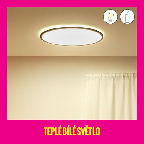 WiZ SuperSlim přisazené LED svítidlo 32W 3800lm 2700-6500K IP20 55cm, černé 8