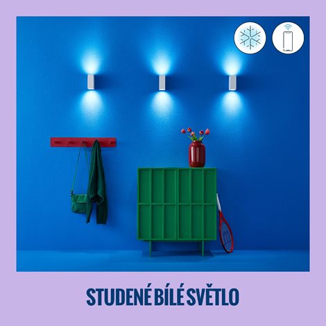 WiZ Up&Down nástěnné LED svítidlo 2xGU10 4,7W 345lm 2200-6500K RGB IP20, bílé 2