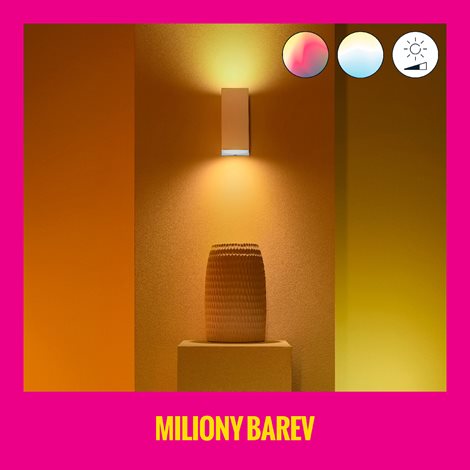 WiZ Up&Down nástěnné LED svítidlo 2xGU10 4,7W 345lm 2200-6500K RGB IP20, bílé 8