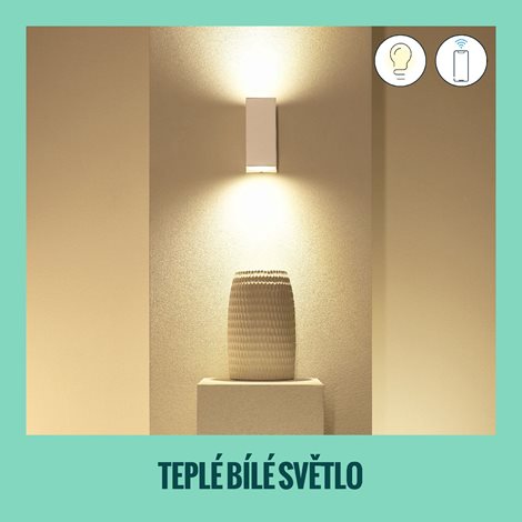 WiZ Up&Down nástěnné LED svítidlo 2xGU10 4,7W 345lm 2200-6500K RGB IP20, bílé 9