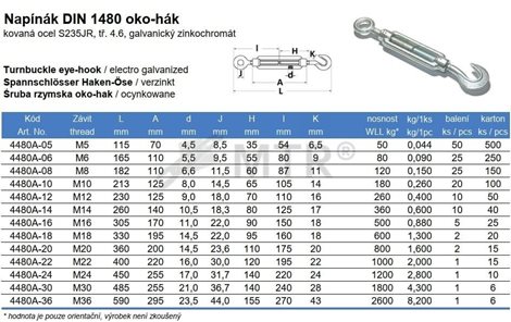 Napínací šroub M 8 DIN 1480 O-H ZN 2