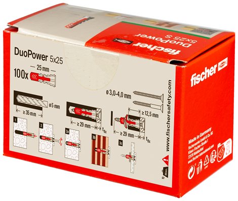 535452 Hmoždinka fischer DuoPower 5x25 2