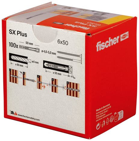 568106 Hmoždinka fischer SX Plus  6x50 rozpěrná 2