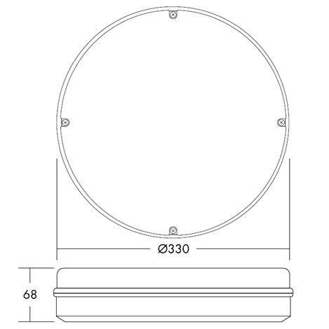 LARA LED 330 2000 840 MWS WH LED svítidlo kruhové přisazené s IP65 bílé 19W 4000K 2000lm 5