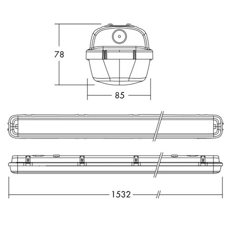 JULIE 1500 LED IP65 4200 840 TW LED svítidlo prachotěsné 38W 4000K 4200lm 6