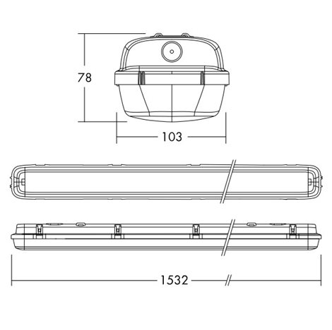 JULIE 1500 LED IP65 6300 840 TW LED svítidlo prachotěsné 55W 4000K 6300lm 6