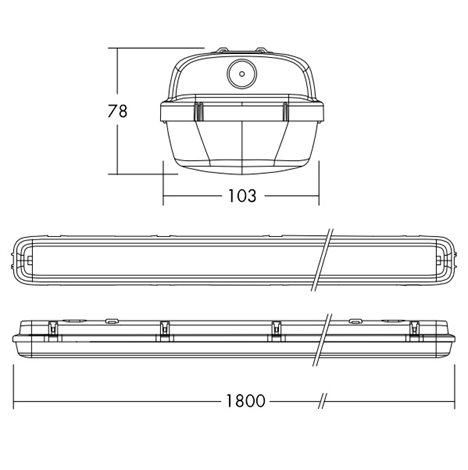 JULIE 1800 LED IP65 8600 840 LED svítidlo prachotěsné 76W 4000K 8600lm 6