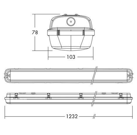 JULIE 1200 LED IP65 4200 840 CONNECT LED svítidlo prachotěsné 38W 4000K 4200lm 6
