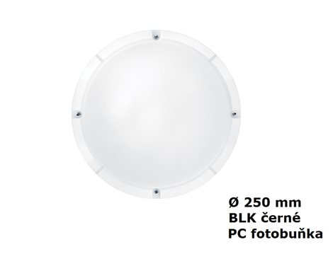 LARA LED 250 800 840 PC BLK LED svítidlo kruhové přisazené IP65 10W 4000K 800lm 1
