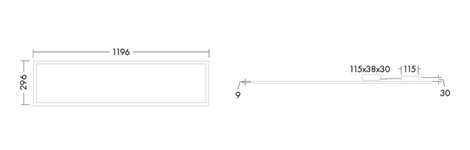 ANNA LED 1200x300 4000 830 LED panel vestavný s IP44 IP20/44 40W 3000K 4000lm 3