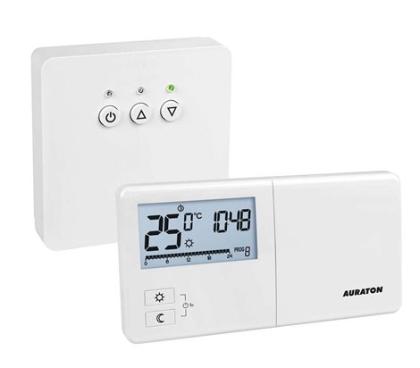 Auraton Tucana SET (R25 RT) bezdrátový programovatelný termostat, 2 teploty, podsvícený