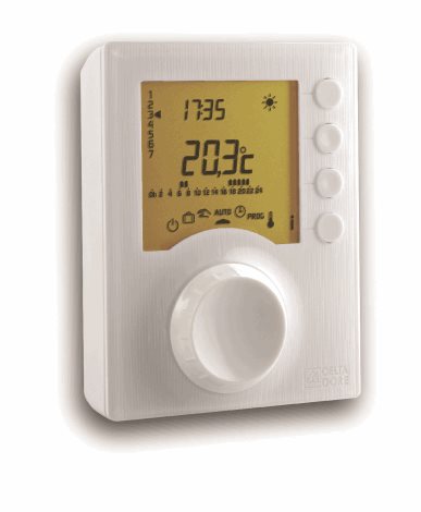 TYBOX 117+ Týdenní programovatelný termostat, napájení 2xAAA 1,5V, max. 2A