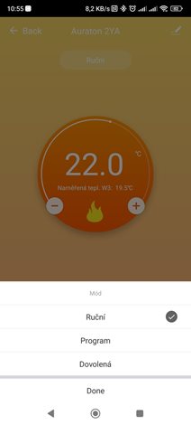 AURATON 2YA WiFi (bílý) termostat s ovládáním přes WiFi, napájení 230V, možnost uzamčení (topení, ch 6