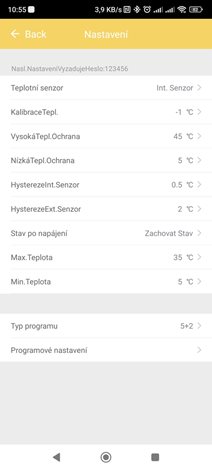 AURATON 2YA WiFi (černý) termostat s ovládáním přes WiFi, napájení 230V, možnost uzamčení (topení, c 8