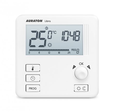 Auraton Libra (3021) programovatelný týdenní termostat, 2teploty, chlazení/topení, 16A