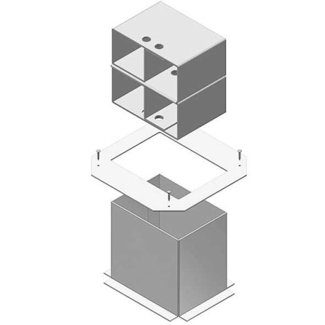 HL VEVV3 Element pro NEO box, PP, čtvercový tvar 270x270 mm